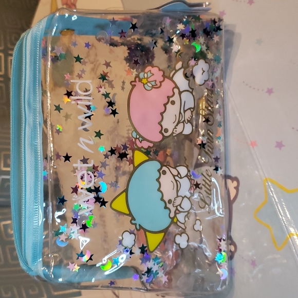 Sanrio Handbags - Little Twin Stars makeup bag. Star glitter. Kiki and Lala